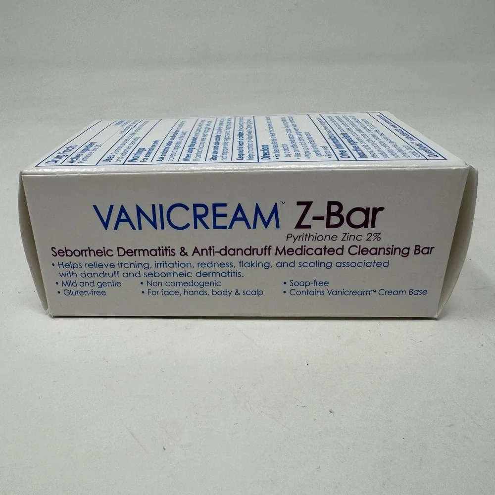 Vanicream Z-Bar Medicated Cleansing Bar Pyrithione Zinc 2% Sensitive Skin 3.53oz